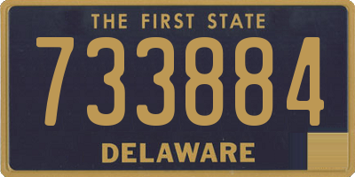 DE license plate 733884