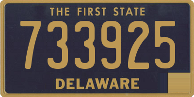 DE license plate 733925