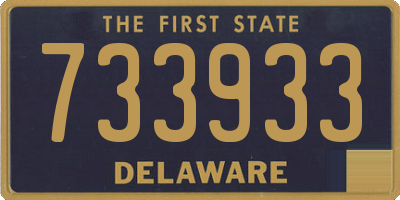 DE license plate 733933