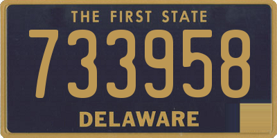 DE license plate 733958