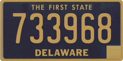 DE license plate 733968