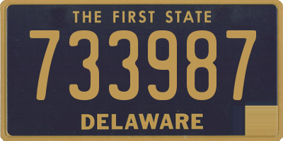 DE license plate 733987