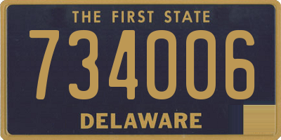 DE license plate 734006