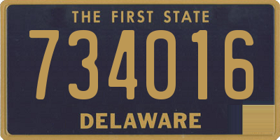 DE license plate 734016