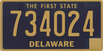 DE license plate 734024