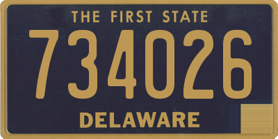 DE license plate 734026