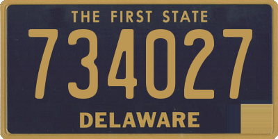 DE license plate 734027