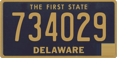 DE license plate 734029