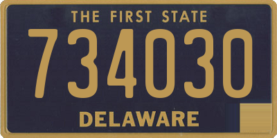DE license plate 734030