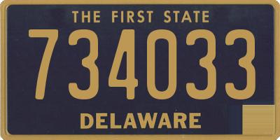 DE license plate 734033