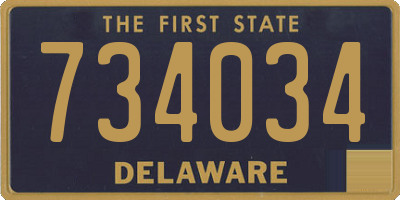 DE license plate 734034