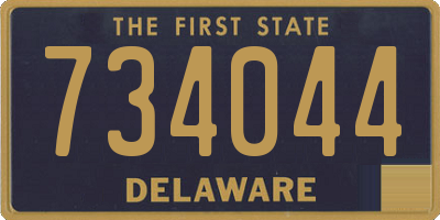 DE license plate 734044