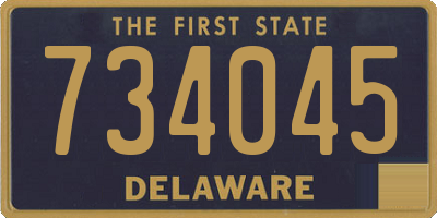 DE license plate 734045