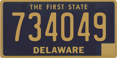 DE license plate 734049