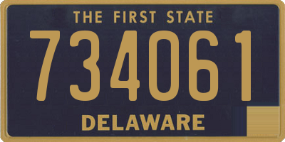 DE license plate 734061
