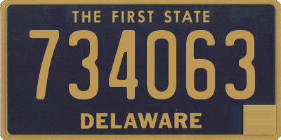 DE license plate 734063