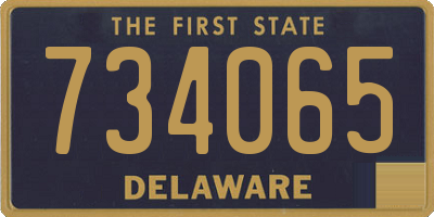 DE license plate 734065