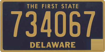 DE license plate 734067