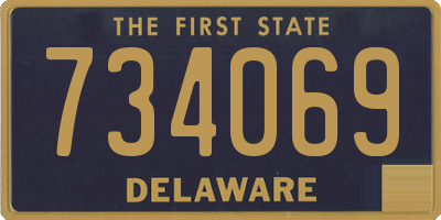DE license plate 734069