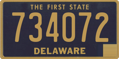 DE license plate 734072