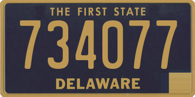 DE license plate 734077