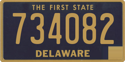 DE license plate 734082