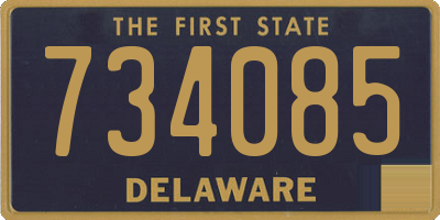 DE license plate 734085