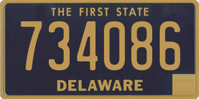 DE license plate 734086