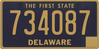 DE license plate 734087