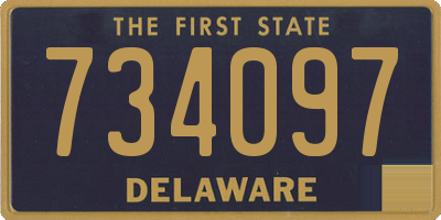 DE license plate 734097