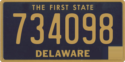 DE license plate 734098