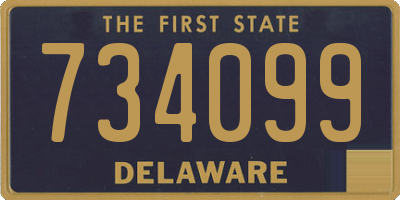 DE license plate 734099
