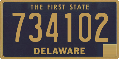 DE license plate 734102