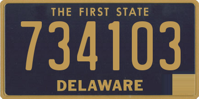 DE license plate 734103