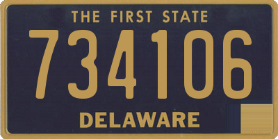 DE license plate 734106