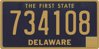 DE license plate 734108