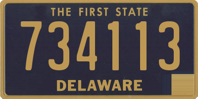 DE license plate 734113