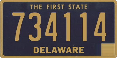 DE license plate 734114