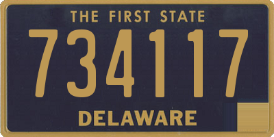 DE license plate 734117