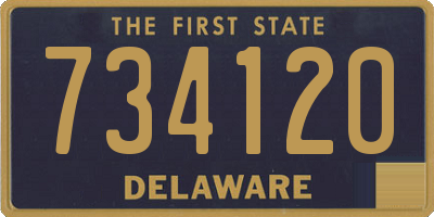 DE license plate 734120