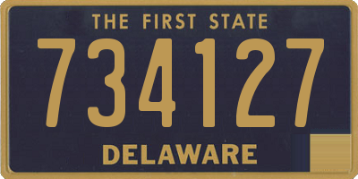 DE license plate 734127