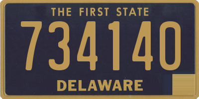 DE license plate 734140