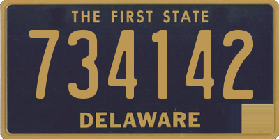 DE license plate 734142