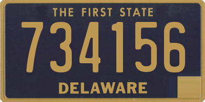 DE license plate 734156