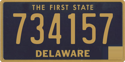 DE license plate 734157