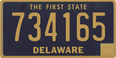 DE license plate 734165