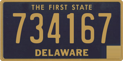 DE license plate 734167