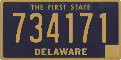 DE license plate 734171