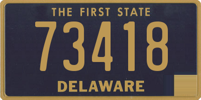 DE license plate 73418