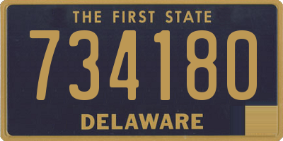 DE license plate 734180